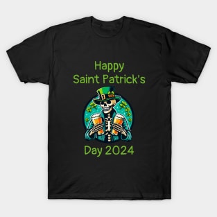 St Patricks Day 2024. Irish Skull Men T-Shirt